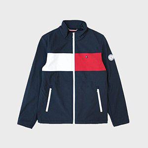 [타미힐피거]타미힐피거 남성 컬러블록 집업 자켓