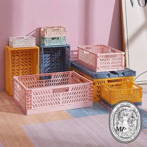 MF스토어 파스텔 다용도 주방 욕실 화장대 장난감 옷 정리함 수납 폴딩 접이식 선반 박스