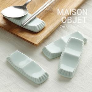 윤도자기 청아 도자기 수저받침 4P