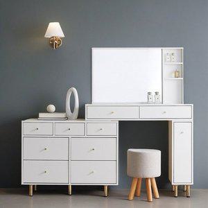 [보루네오하우스]보루네오 엘리브 골드니스 3단 7칸 화장대 수납거울 pn815