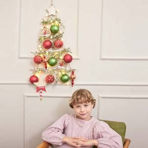 크리스마스 소품 싱체루스 4단 벽트리 + 앵두전구 세트