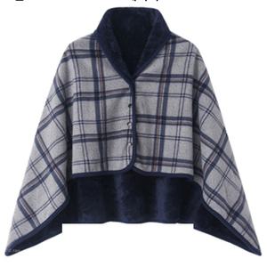 털 안감 어깨 무릎 보온 겨울 밍크 퍼 극세사 단추 숄 망또 담요