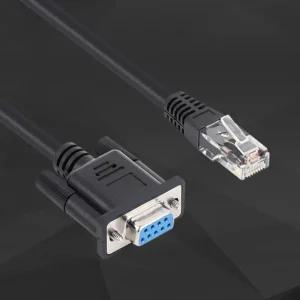 RS232 9핀 to RJ45 시리얼 변환케이블 DB9F 암수 랜선 연결 아답터 어댑터 컴퓨터 연결선 커넥터 통신 장비