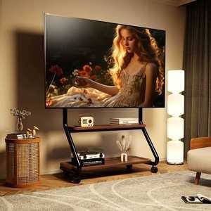 75인치 이하 40인치 노르딕아트 스탠드 TV거치대  2층선반 케이블 이동식