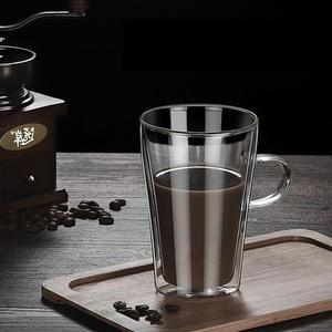 [HYIJW94E_4B]프레즈 투명잔 이중유리컵 내열 커피 맥주잔