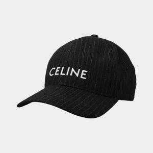 [셀린느] 남성 스트라이프 플란넬 베이스 볼캡 블랙 2AUS9495R 38CE