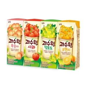 남양 과수원 190mlx24개 4종 택1(사과/청포도/복숭아/오렌지)