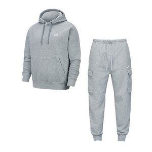 [나이키] 츄리닝세트 후드 카고 세트 기모 그레이 국내A