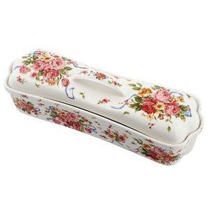 [기타]도자기 THEPPRPO 직사각 수저통(허니문 로즈) 수저함