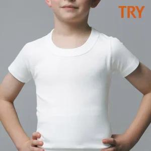 트라이 남아 퓨어 순면 반팔런닝 1매