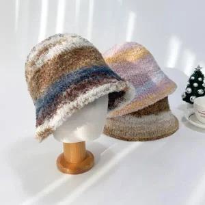 /신상오픈런 무지개 뽀글이 덤블 퍼트리밍 울모자