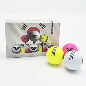 비거리 20m 보장 물에뜨는 센트라이트 고반발골프공 스크린 비거리골프공 선물 6개입, 그린 유광