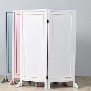 SImplys 웨인스 몰딩 미니 2단 가벽 낮은 파티션 가림막 원목 이동식 접이식 인테리어