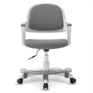 체어클럽 터치백 GOLD 패브릭 무회전 발받침형 의자 화이트(바디) + 그레이(