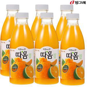 빙그레 따옴 천혜향 & 한라봉 &청귤 주스 730ml(6입) 냉장주스
