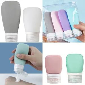 여행용 실리콘 공병 투명 파우치 수영장 휴대용 용기 샴푸 소분 90ML 60ML 30ML