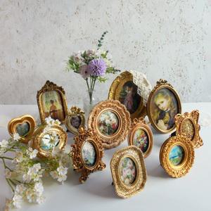 고급 골드 엔틱 명화 액자12type 앤틱 미니 빈티지 탁상용 사진 포토 프레임