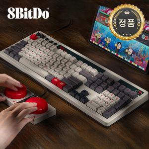 [국내정품] 8Bitdo 레트로키보드 타자기 무선 기계식 키보드 풀배열 N 영문 백축V2