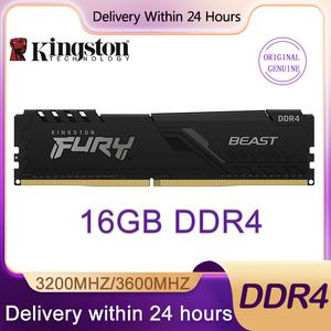 Kingston Fury Beast DDR4 16GB 3200MHZ 3600MHz 데스크탑 메모리 XMP2.0 Intel AMD용 288Pin DIMM RAM 단