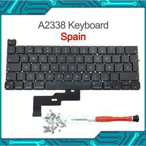 호환 맥북 프로 레티나 13 인치 M1 년용 노트북 키보드 ES 스페인 레이아웃 A2338