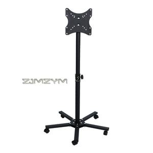 탈착식 LCD 모니터 스탠드 높이 조절 가능 콜드 롤 스틸 시트 TV 트롤리 플로어 5 다리 베이스