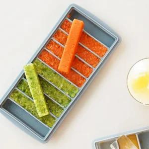 스틱아이스트레이10구 직사각얼음틀 실리콘 얼름큐브/긴얼음틀/트레이/메이커/큐브/이유식/마늘/케이스