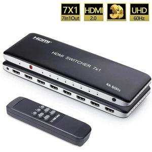 HDMI 2.0 스위처 비디오 컨버터 변환기 Mi Box3 PS3 PS4 Xbox PC TV 모니터 프로젝터용 3x1 스위치 7 in 1