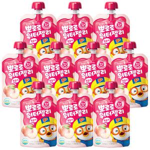 팔도 뽀로로 워터젤리 복숭아 120ml x 10개 / 어린이 음료