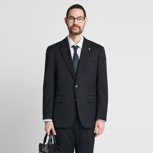 [에스티코] 울 사방스판 에센셜 수트 자켓_블랙 (클래식핏)