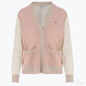 메종키츠네 베이비 폭스 패치 컬러 블락 가디건 MW00505KT1036 P628 블록