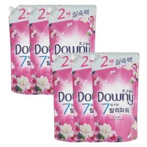 다우니 섬유유연제 목련과 베리 리필 1.6L x6