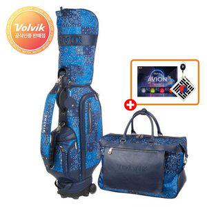 [볼빅] 2025 프라임 페이즐리 바퀴형 캐디백세트 (네이비)