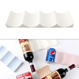 해피J보따리 PP소재 4칸 와인랙 화이트 1P 병음료 캔음료 와인보관 다용도 받침대