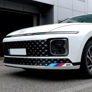 그랜저GN7 앞범퍼 언더 그릴 립 데칼 삼선 라인 국기 퍼포먼스 차량 스티커