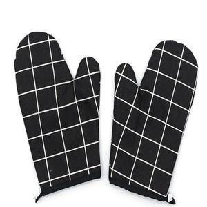 바잉니즈 뜨거운 오븐 냄비 장갑 패브릭 냄비손잡이장갑 블랙