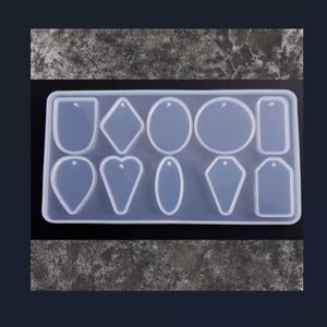 레진 공예 몰드 UV 크리스탈레진 태그 키링 팬던트 실리콘 몰드 부자재