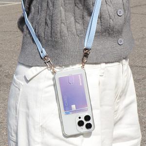 핸드폰 숄더 크로스 스트랩 목걸이 줄 여행용 카드 투명 갤럭시 s25 s24 fe s23 s22 울트라 a16 a25 a35 5g