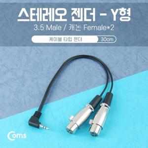 스테레오 젠더 Y형(3.5M 캐논 Fx2) 30cm Stereo