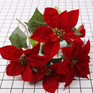 시들지않는 포인세티아 조화 크리스마스 겨울 꽃 장식 2종 인테리어 촬영 소품