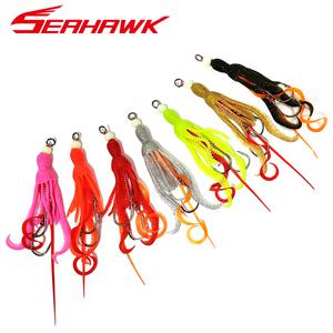 씨호크 타코라바 훅 세트 타코웜 대구라바 스커트 일체형 꼴뚜기 채비 대구 참돔 농어 UV