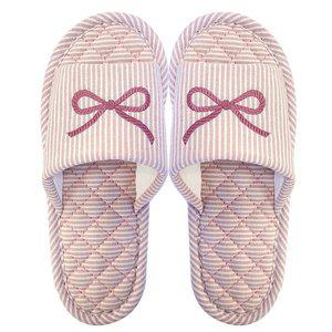 3중쿠션거실화(리본 자수 핑크) M