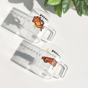 임인년 호랑이 굿즈 타이거 소주잔 4P 세트/손잡이/소주컵/술잔/술컵/가정용/캠핑용/선물/업소용/식당/파티