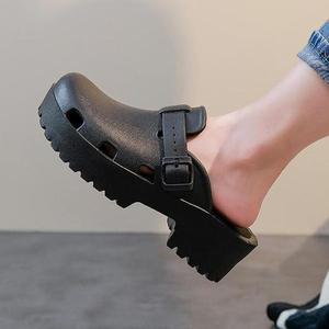 [오노마] ONM 슬리퍼 신발 실내 샌들 버클 외화 패션 통굽 여성 여