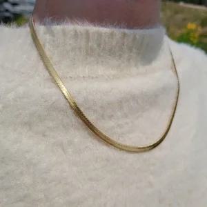 [노블른][노블른] 써지컬스틸 골드 도금 뱀줄 체인 목걸이 (8695461)