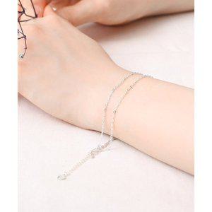 [미니아트]순은 92.5 실버팔찌 모줄 두줄 체인 은 팔찌