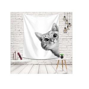 특대 고양이 패브릭 포스터 가림막 커튼 가리개 커텐