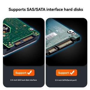 SAS HDD 디스크 케이스 용 2.5 인치 외장형 하드 드라이브 인클로저 3.0 도킹 스테이션 US 플러그