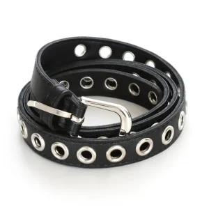 국내산 여성 슬림 촘촘한 아일렛 골반 벨트 TU-WBT-0840-블랙