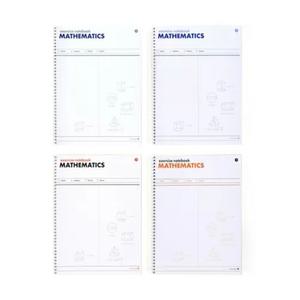 모닝글로리 수학연습장(좌철/향균) 2분할 스프링노트 오답 필기 학생 10권 세트 색상랜덤