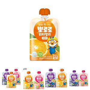 뽀로로 워터젤리 오렌지 120ml 10입/젤리/음료수/음료/주스/과즙/곤약/어린이/선물/소풍/나들이/파우치